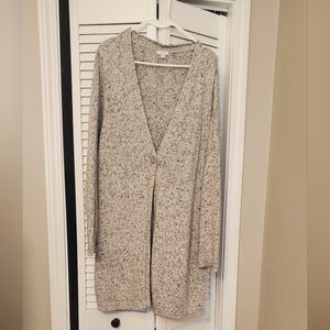 Jjill Cardigan Sweater-Off White with Black and Grey Specks